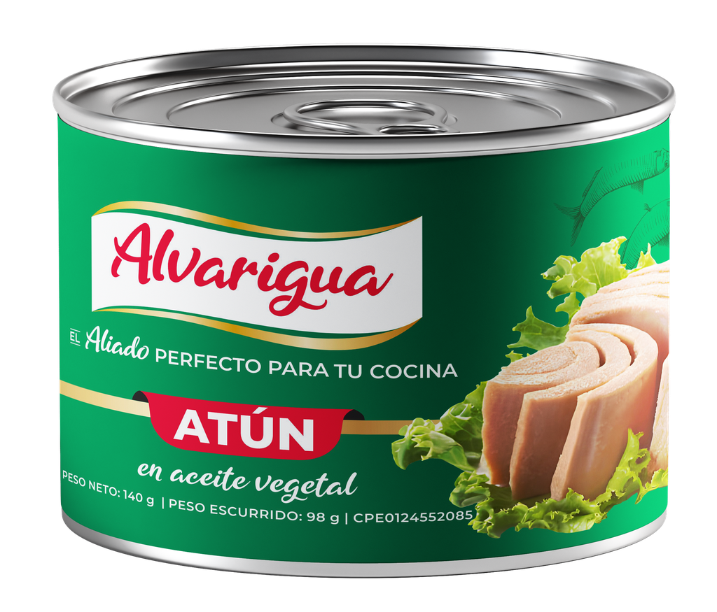 ATUN EN ACEITE VEGETAL ALVARIGUA 24X140G